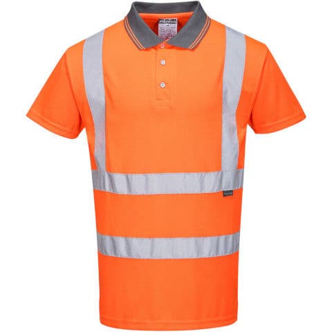 Portwest Hi-Vis Polo Shirt Short Sleeve — Orange
