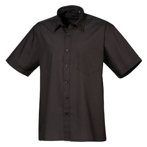Premier Short Sleeve Poplin Shirt — Black