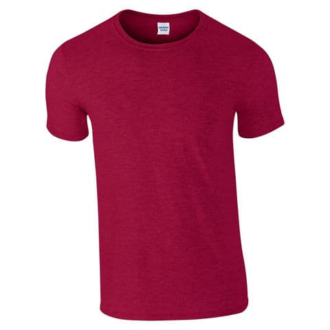 Gildan Men's Ring Spun, SoftStyle T-Shirt — Antique Cherry Red