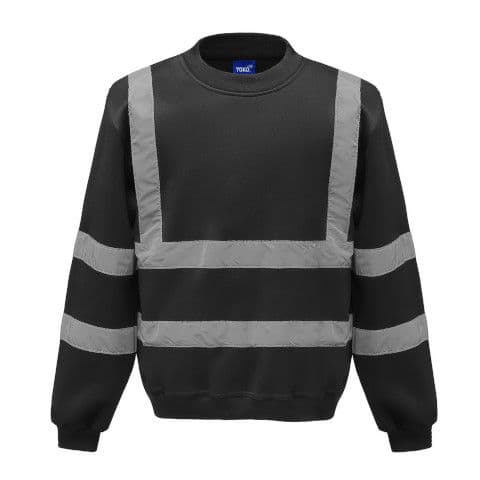 Yoko Hi Vis Heavyweight Sweatshirt — Black