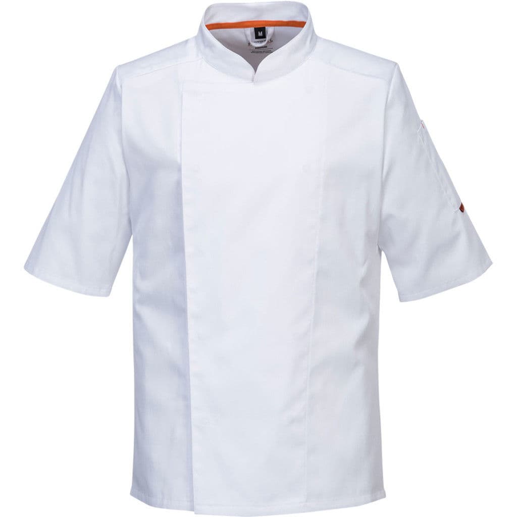 Portwest Chef's Mesh Air Pro Short Sleeve Jacket — White