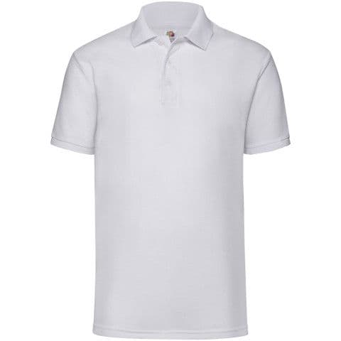 Fruit of the Loom Mens Polycotton Polo Shirt — White