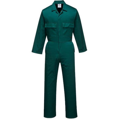 Portwest Euro Work Polycotton Coverall — Bottle Green