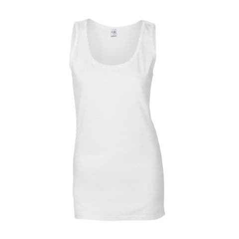 Gildan SoftStyle Ladies Tank Top — White