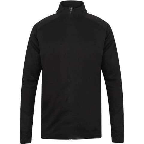 Finden & Hales Knitted Tracksuit Top — Black/Black