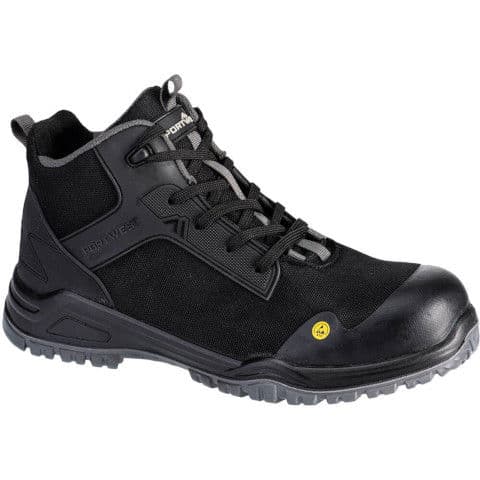 Portwest Bevel Composite Mid Boot S3S — Black/Grey