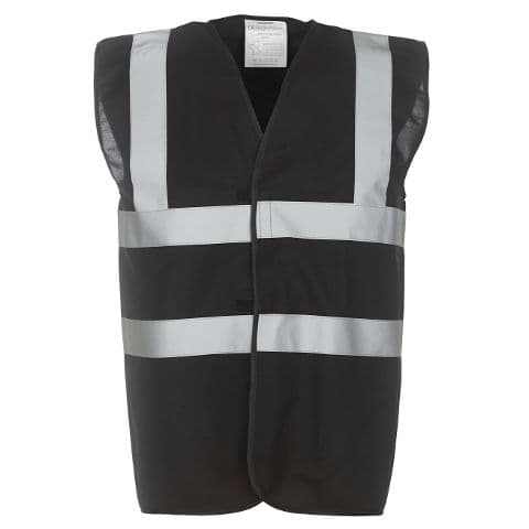 Yoko Hi Vis Waistcoat Colours — Black