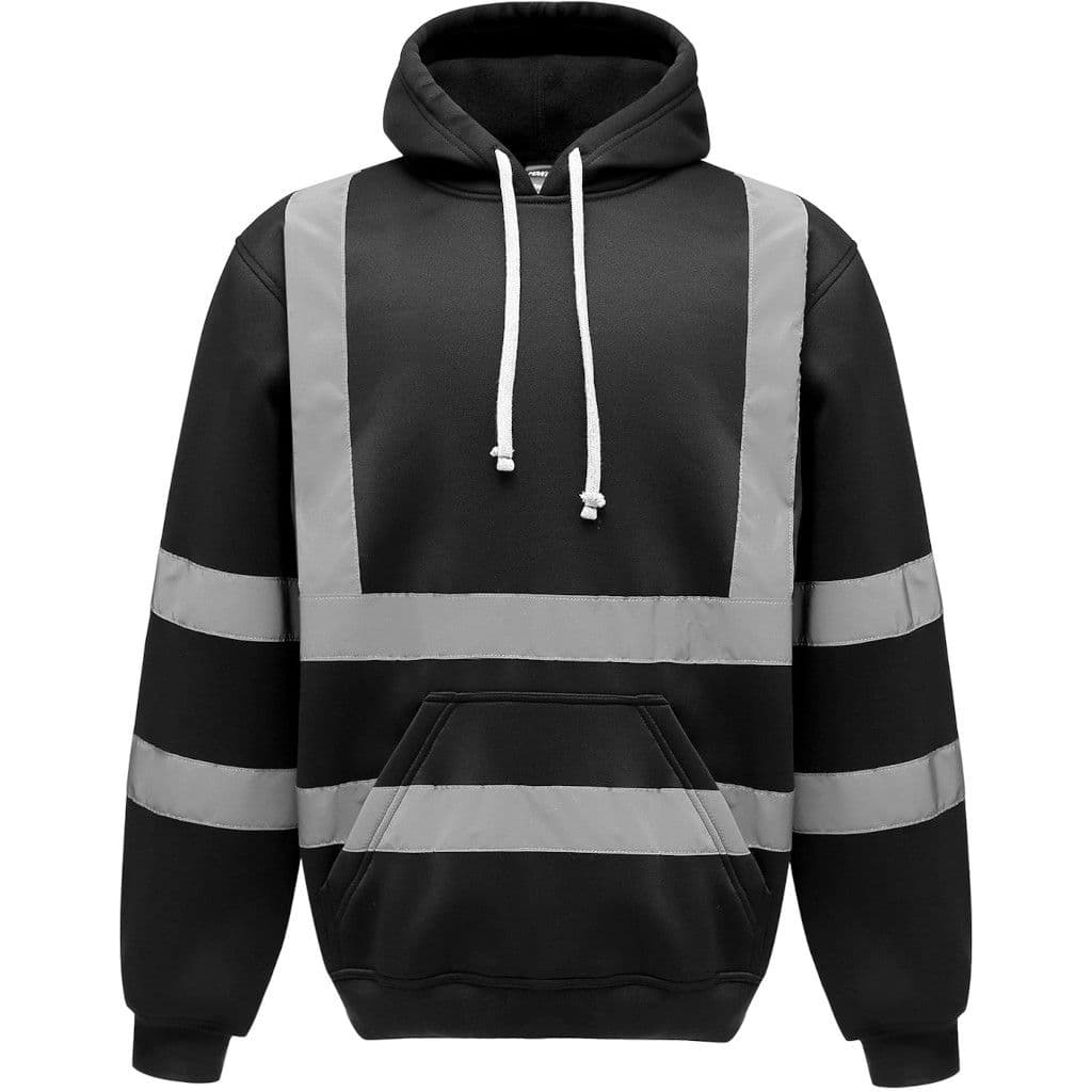Yoko Hi Vis Pull-Over Hoodie — Black