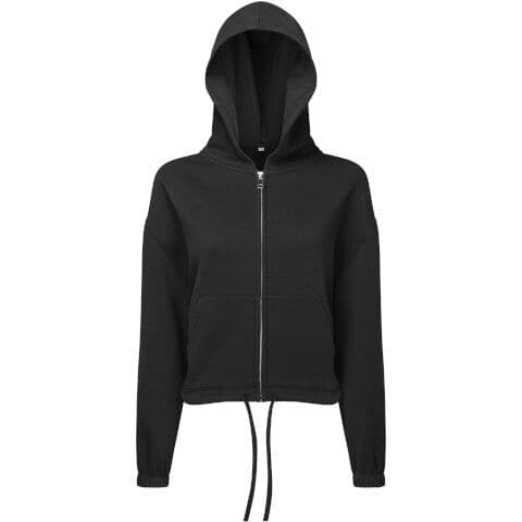 TriDri Women's Recycled Drawstring Full-Zip Hoodie — Black
