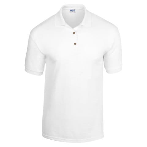 Gildan DryBlend Jersey Knit Polo — White