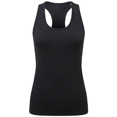 TriDri Women's Recycled Seamless 3D Fit Multi-Sport Flex Vest — Black