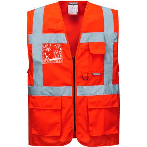 Portwest Hi Vis Executive Vest — Red