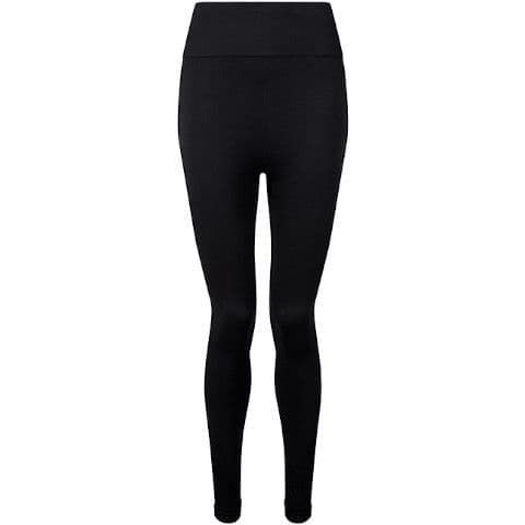 TriDri Women's Seamless '3D Fit' Multi-Sport Sculpt Solid Colour Leggings — Black
