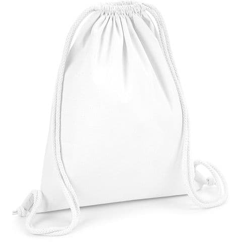Westford Mill Organic Premium Cotton Gymsac — White