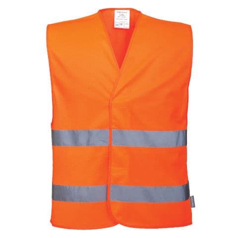 Portwest Hi-Vis Two Band Vest — Hi-Vis Orange