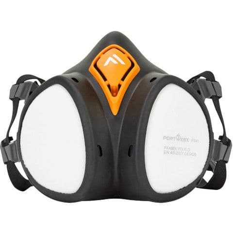 Portwest ABEK1P3 Ready to use Half Mask — Black