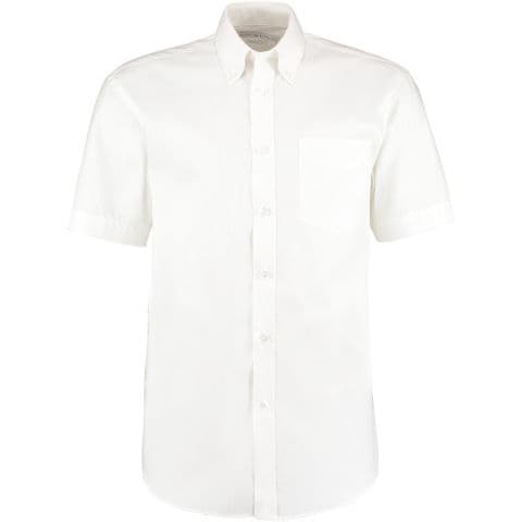 Kustom Kit Short Sleeve Corporate Oxford Shirt — White