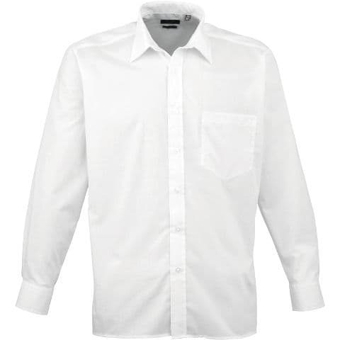 Premier Long Sleeve Poplin Shirt — White