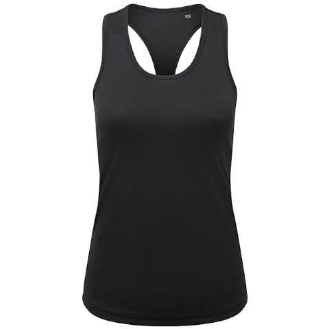 TriDri Women's Recycled Performance Slim Racerback Vest — Black