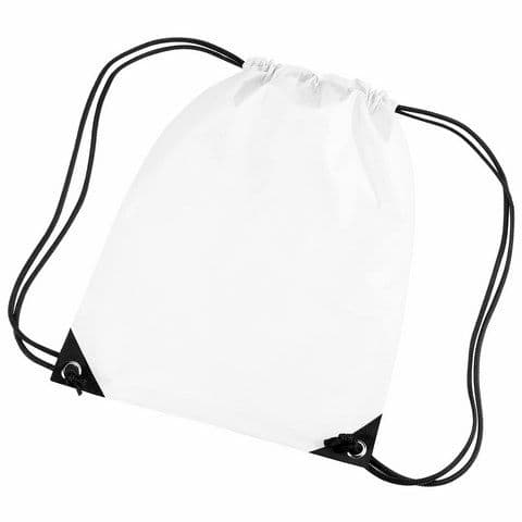 BagBase Premium Gymsac — White