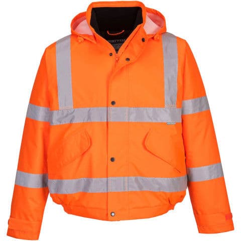 Portwest Hi-Vis Winter Bomber Jacket — Orange