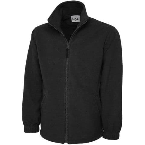 Uneek UX Full Zip Fleece — Black