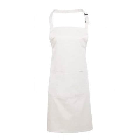 Premier 'Colours' Bib Apron with Pocket — White